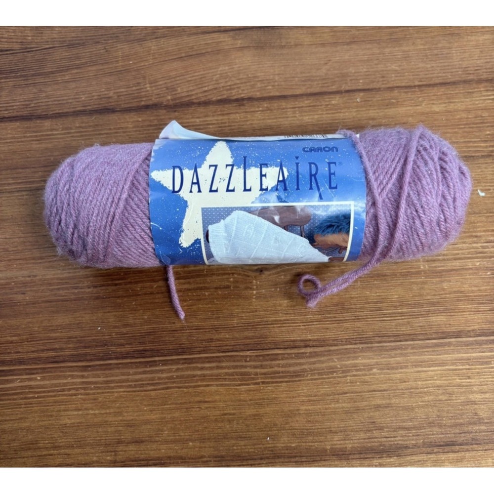 Caron Dazzleaire Yarn in 2667 Mauve - 1 skein NOS 3oz